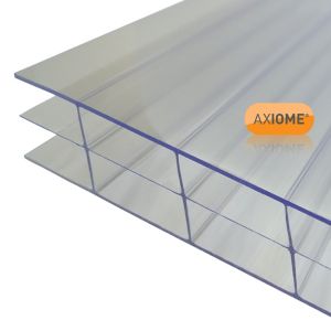 Image of Axiome Clear Polycarbonate Multiwall Roofing sheet (L)2m (W)1000mm (T)16mm