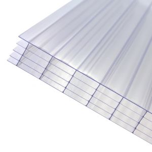 Image of Axiome Clear Polycarbonate Multiwall Roofing sheet (L)2.5m (W)690mm (T)25mm