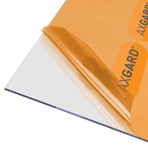 Image of AXGARD Clear Polycarbonate Flat Glazing sheet (L)2.5m (W)0.62m (T)3mm