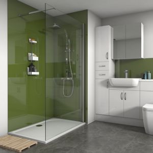 Image of Splashwall Forest Gloss 2 sided shower wall kit