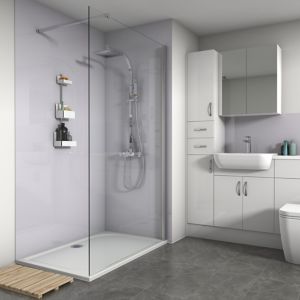 Image of Splashwall Lavender Gloss 2 sided shower wall kit