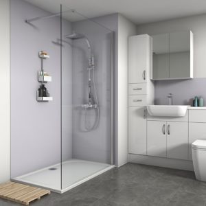Image of Splashwall Lavender Matt 2 sided shower wall kit