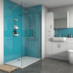 Image of Splashwall Ocean Gloss 2 sided shower wall kit