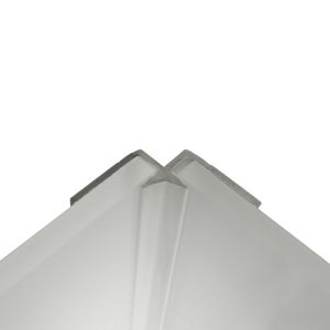 Image of Splashwall Gloss Grey Shower panelling internal corner (W)400mm (T)4mm