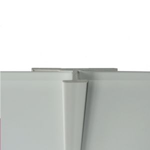 Image of Splashwall Gloss Grey Shower panelling straight H joint (W)400mm (T)4mm