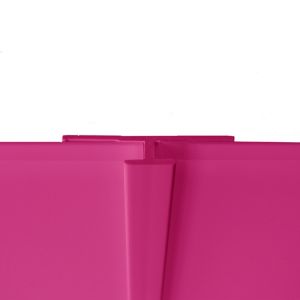 Image of Splashwall Gloss Pink Shower panelling straight H joint (W)400mm (T)4mm