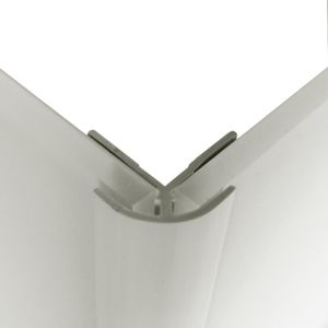 Image of Splashwall Gloss Grey Shower panelling external corner (W)400mm (T)4mm