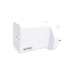 Mitec 2A Usb A Usb Adaptor Plug White