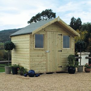 Image of 8x8 Pressure Treated Wooden Shed Base included