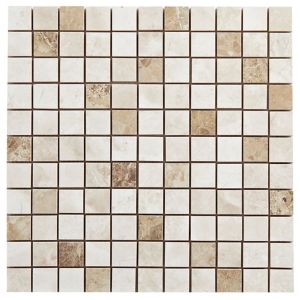 Image of Illusion Natural Stone effect Ceramic Mosaic tile (L)300mm (W)300mm
