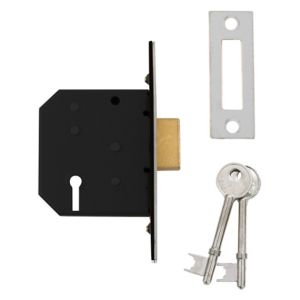 Image of Diall 64mm Polished Chrome effect Metal 3 lever Deadlock