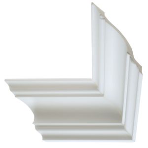 Image of Colours Nayak Traditional Fluted profile Polystyrene Internal & external Coving corner (L)180mm (W)110mm Pack of 2