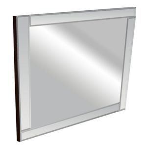 Image of Colours Art deco Clear Square Frameless Mirror (H)360mm (W)360mm