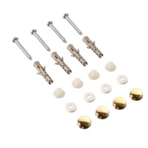 Image of Diall Gold effect Mirror fixing kit 16 Pieces