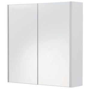 Image of Cooke & Lewis Tobique Double door White Mirror cabinet
