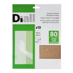 Image of Diall Aluminium oxide Hand sanding sheets Pack of