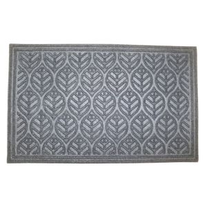 Image of Colours Leaf Grey Jute & polyester Door mat (L)0.9m (W)0.6m