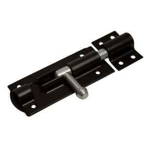 Image of Blooma Black Steel Barrel Door bolt (L)76mm
