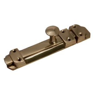 Image of Blooma Brass effect Metal Flat Door bolt (L)152mm