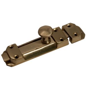 Image of Blooma Brass effect Metal Flat Door bolt (L)102mm