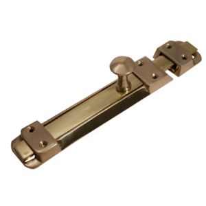 Image of Blooma Brass effect Metal Flat Door bolt (L)204mm