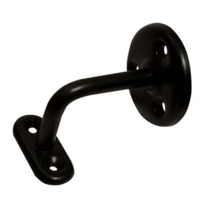 Image of Black Steel Wall-mounted Handrail bracket (L)58mm (W)11mm