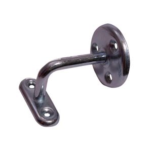 Image of Zinc effect Steel Wall-mounted Handrail bracket (L)58mm (W)11mm