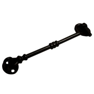 Image of Blooma Black Antique effect Cast iron Cabin hook (L)204mm