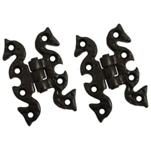 Image of Blooma Black Iron Gate hinge (L)70mm Pack of 2