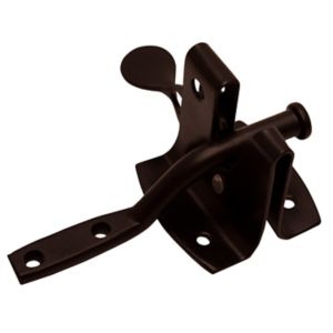 Image of Blooma Black Steel Auto gate latch (L)52.5mm