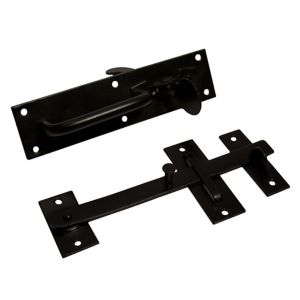 Image of Blooma Black Steel Gate latch (L)45mm