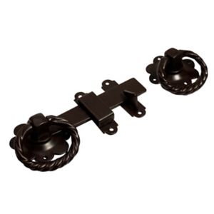 Image of Blooma Brown Steel Ring gate latch (L)152mm