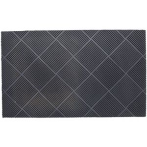 Image of Grey Rubber Door mat (L)0.45m (W)0.75m