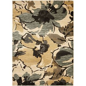 Image of Colours Antonia Floral Beige & brown Rug (L)1.7m (W)1.2m