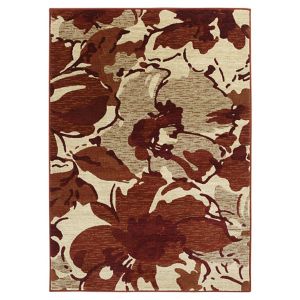 Image of Colours Antonia Floral Beige & red Rug (L)1.7m (W)1.2m
