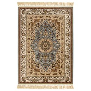 Image of Colours Helina Persian Beige & blue Rug (L)1.7m (W)1.2m