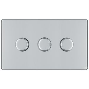 Image of Colours 2 way Triple Chrome effect Dimmer switch