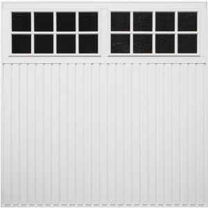 Image of Chicago Made to measure Framed White Retractable Glazed Garage door