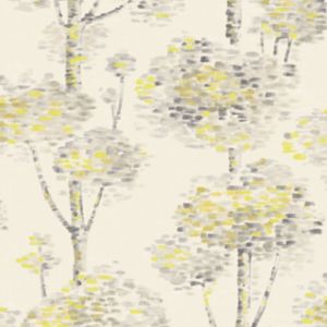Image of A.S. Creation Wall Fashion Painterly Grey & yellow Tree Embossed Wallpaper