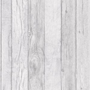 Image of Ideco home Grey Wood panel Wood effect Embossed Wallpaper