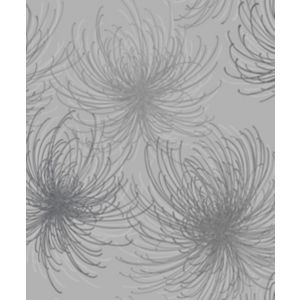 Image of Gold Cosmo Grey Floral Glitter effect Blown Wallpaper