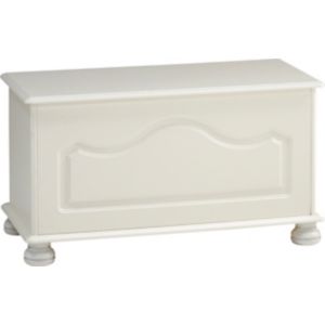 Image of Malmo White Stained Ottoman (H)450mm (W)828mm (D)417mm