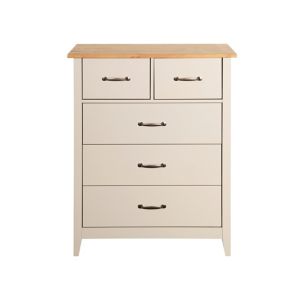 Image of Westwick Grey oak effect 5 Drawer Chest (H)940mm (W)770mm (D)400mm