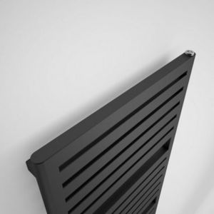 Image of Terma Salisbury 794W Metallic black Towel warmer (H)1635mm (W)540mm