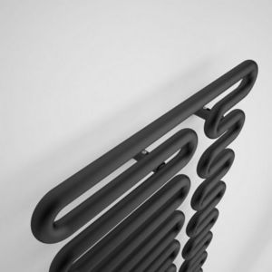Image of Terma Swale 757W Metallic black Towel warmer (H)1244mm (W)465mm