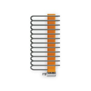 Image of Terma Michelle Graphite & Orange Towel warmer (H)780mm (W)400mm