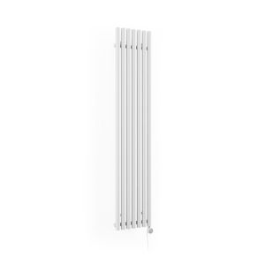 Image of Terma Rolo Room Electric Vertical Designer radiator White Powder Paint (H)1800 mm (W)370 mm