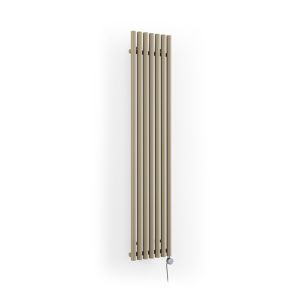 Image of Terma Rolo Room Electric Vertical/horizontal Designer radiator Quartz Mocha Powder Paint (H)1800 mm (W)370 mm
