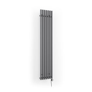Image of Terma Rolo Room Electric Vertical Designer radiator Modern Grey Powder Paint (H)1800 mm (W)370 mm