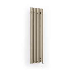Image of Terma Rolo Room Electric Vertical Designer radiator Quartz Mocha Powder Paint (H)1800 mm (W)480 mm